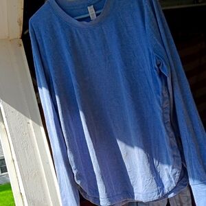 Mens Blue Long Sleeve Shirt